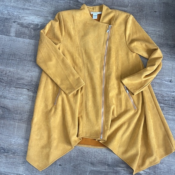 Feratelli faux leather asymmetrical coat - Picture 3 of 6